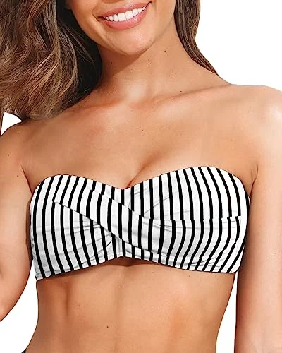 String bikini for a minimalistic and sexy beach styleTwist Swim Tops Bandeau Bikini Tops